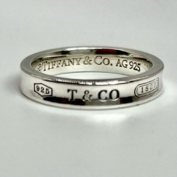 Tiffany & Co 1837 Ring - Narrow - Sz 6.75 - 925 Silver - Picture 9 of 16